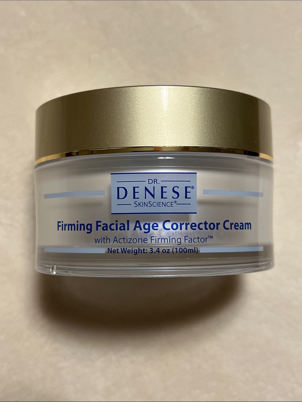 Dr. Denese. Mega Size. Firming Facial Age Corrector Cream - Gold & White. 3.4 oz